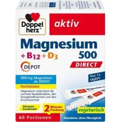 Doppelherz Magnesium 500 + B12 + D3 DIRECT DEPOT