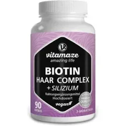 Biotin Haar Vitamine Komplex hochdosiert + Silizium Kapseln