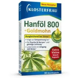 Klosterfrau Hanföl 800 Mg+goldmohn Weichkapseln