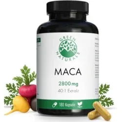 Green Naturals® Maca 2800 mg hochdosiert 40:1 Kapseln vegan