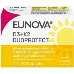 Eunova DuoProtect Vitamin D3+K2 1000IE/80UG