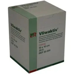Vliwaktiv Aktivkohle-saugkomp.10x10 cm steril