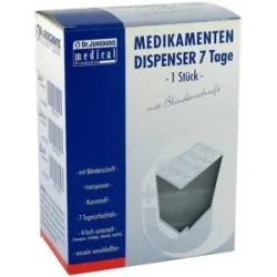 Medikamentendispenser 7 Tage weiss transparent
