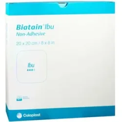 Biatain Ibu Schaumverband 20x20 cm nicht haftend, non-adhesive