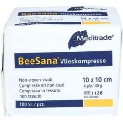 Vlieskompressen 10x10 cm unsteril 4fach 40g