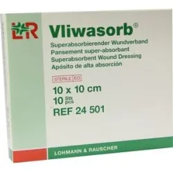 Vliwasorb superabsorb.Saugkomp.steril 10x10 cm