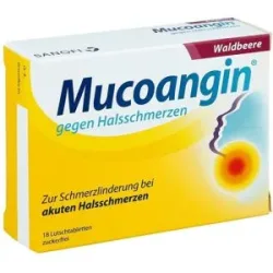 Mucoangin gegen Halsschmerzen Waldbeere Lutschtabletten