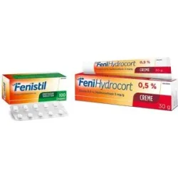 Fenistil Dragees 100 Stück + Fenihydrocort Creme 0,5 % 30 g