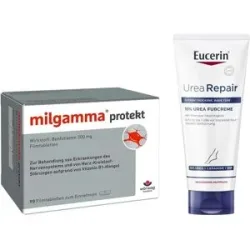 Milgamma Protekt Filmtabletten + Eucerin Urearepair Plus Fußcrem