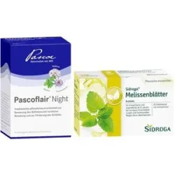 Pascoflair Night Tabletten + Sidroga Melissenblätter Tee