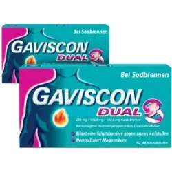 GAVISCON Dual 250 mg, 106,5 mg, 187,5 mg Kautabletten