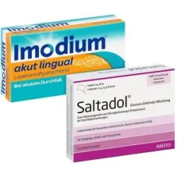 Imodium akut lingual & Saltadol Elektrolyt Pulver