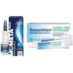 MometaHEXAL Heuschnupfenspray 18 g + Bepanthen Augen-/Nasensalbe
