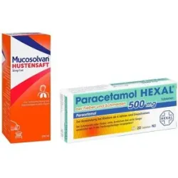 Mucosolvan Hustensaft (100ml) + HEXAL Paracetamol 500mg (20stk)