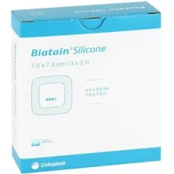 Biatain Silikon Schaumverband 7,5x7,5 cm