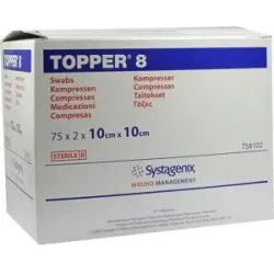 Topper 8 Kompr.steril 10x10 cm
