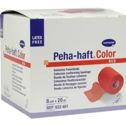 Peha Haft Color Fixierbinde latexf.8 cmx20 m rot
