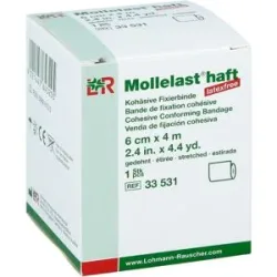 Mollelast haft latexfrei 6cmx4m gedehnt weiss