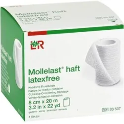 Mollelast haft Binden latexfrei 8 cmx20 m weiss
