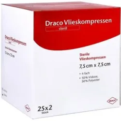 Vliesstoff-kompressen 7,5x7,5 cm steril 4fach