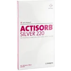 Actisorb 220 Silver 19x10,5 cm steril Kompressen