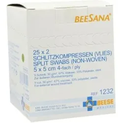 Schlitzkompressen Vlies 5x5cm 4fach st.1232