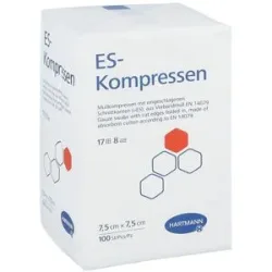 Es-kompressen unsteril 7,5x7,5 cm 8fach