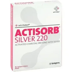 Actisorb 220 Silver 6,5x9,5 cm steril Kompressen