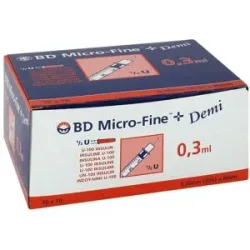 Bd Micro-fine+ Insulinspr.0,3 ml U100 0,3x8 mm