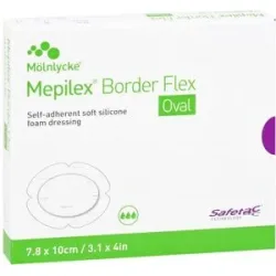 Mepilex Border Flex Schaumverb.haft.7,8x10 cm oval