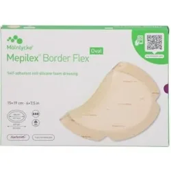Mepilex Border Flex Schaumverb.haft.15x19 cm oval