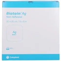 Biatain Ag Schaumverband 20x20 cm nicht haftend