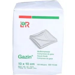Gazin Mullkomp.10x10 cm unsteril 8fach Op