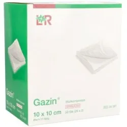 Gazin Mullkomp.10x10 cm steril 8fach