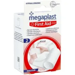Elastische Binde 6 cmx4 m mit Klemme megaplast