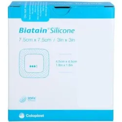 Biatain Silicone Schaumverband 7,5x7,5 Cm
