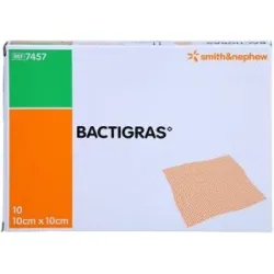 Bactigras Antiseptische Paraffingaze 10x10 Cm