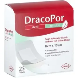 Dracopor Sensitiv 8x10 Cm Steril M.silikonkleber