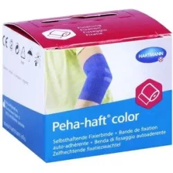 Peha-haft Color Fixierbinde latexf. 4 cm x 4 m blau