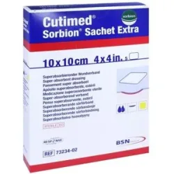 Sorbion Cutimed Sachet Extra Wundauflage 10x10 cm