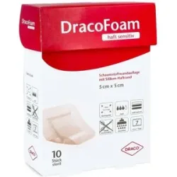 Dracofoam Haft sensitiv Schaumst.wund.5x5 cm
