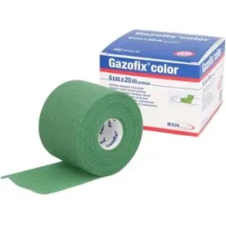 Gazofix color Fixierbinde kohäsiv 6 cmx20 m grün