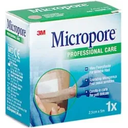 Micropore Vliespfl.2,5 cmx5 m haut 1533np-1s