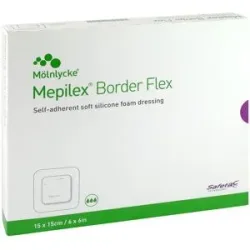 Mepilex Border Flex Schaumverb.haftend 15x15 cm