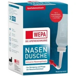 Wepa Nasenspülkanne mit 10x2,95 g Nasenspülsalz