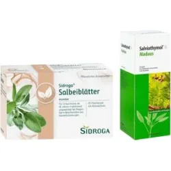 Sidroga Salbeiblätter Tee + Salviathymol N Madaus