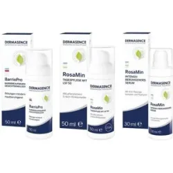 Dermasence BarrioPro Emulsion + RosaMin Pflege + RosaMin Serum