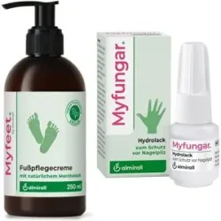 Myfeet By Almirall Fußpflegecreme + Myfungar Nagellack Lösung