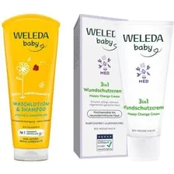 Weleda Weisse Malve Wundschutzcreme & Calendula Waschlotion