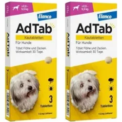AdTab 112 Mg Kautabletten für Hunde >2,5-5,5 Kg